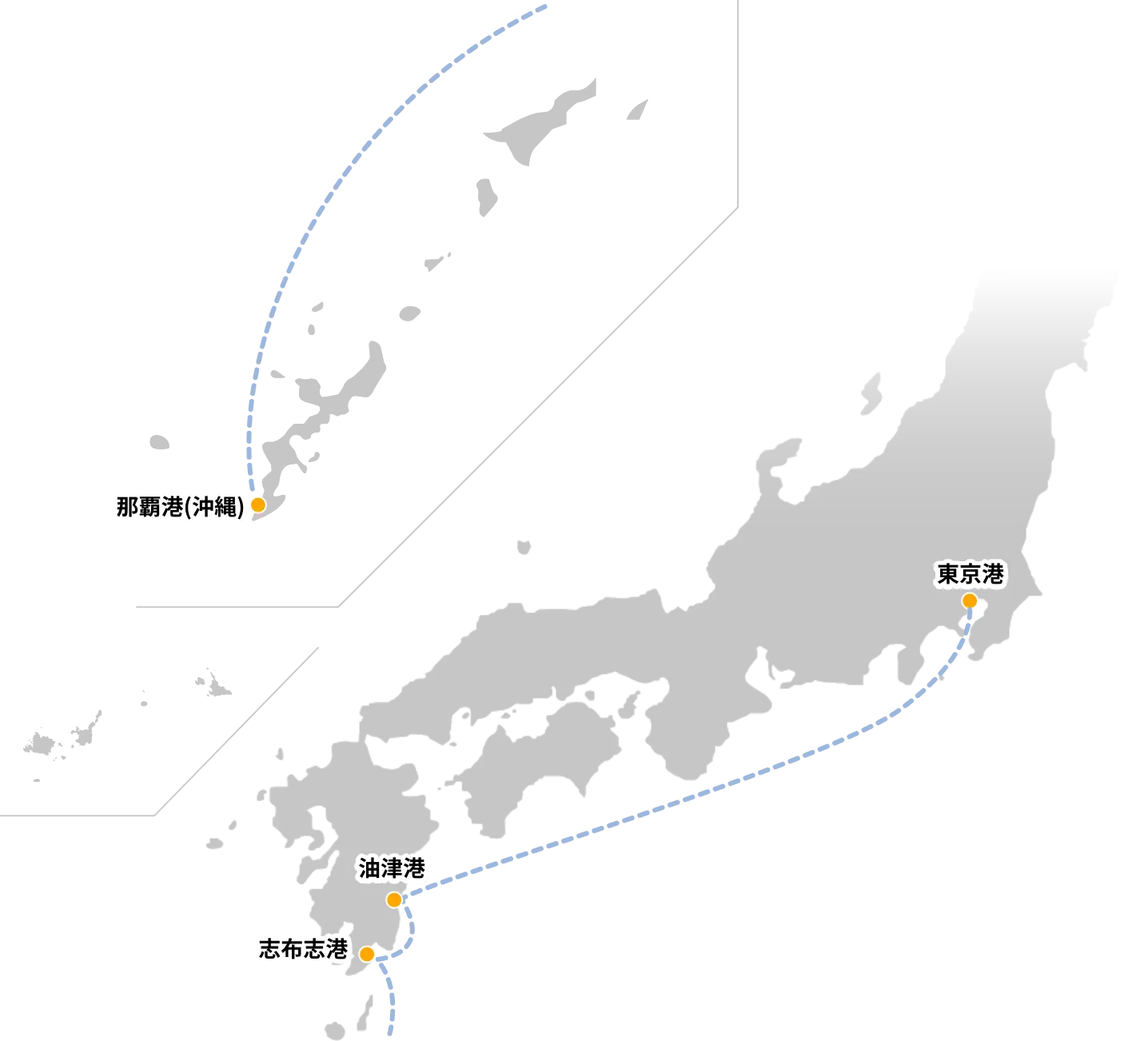 第一海運株式会社　東京営業所　東京→油津(宮崎)→志布志→那覇
